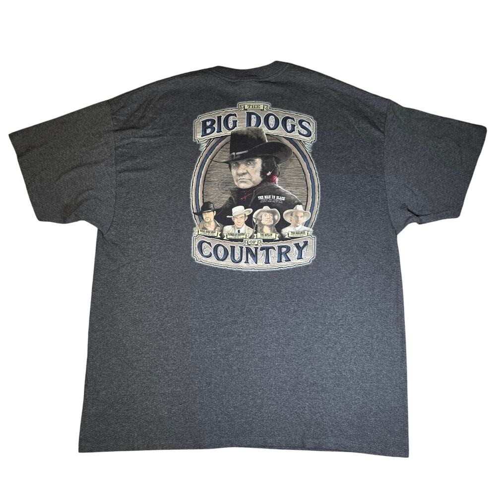 Big Dogs Country T-Shirt XXL Gray Johnny Cash Willie Nelson Hank Williams Brooks